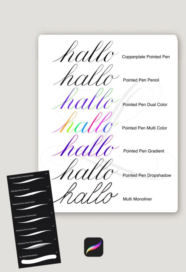 Procreate Copperplate bundel