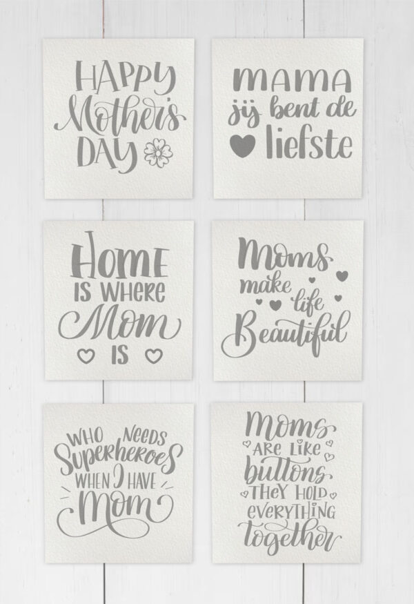 Oefenbladen brushlettering - Moederdag