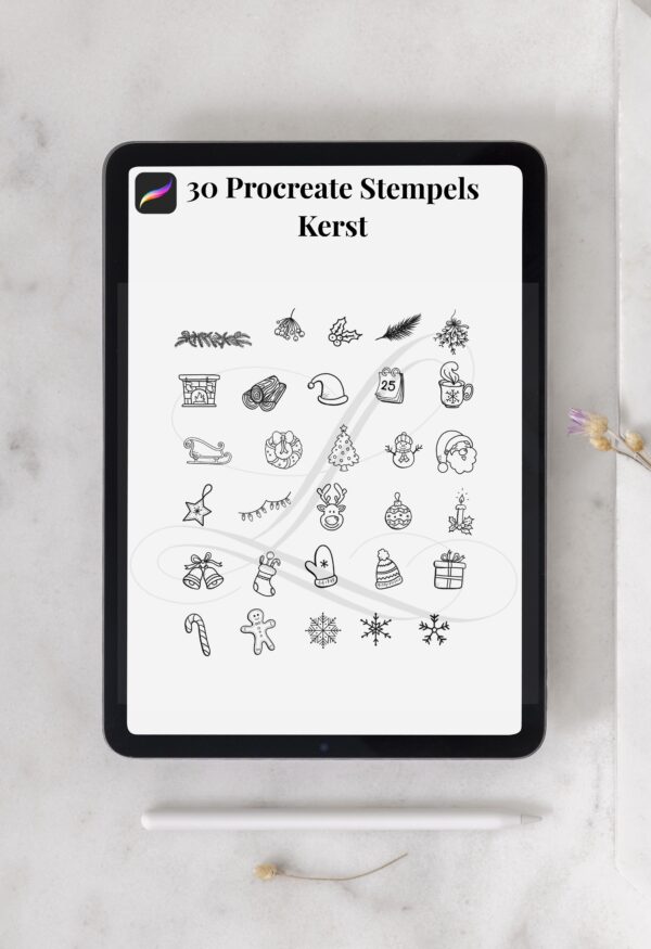 Procreate kerststempels